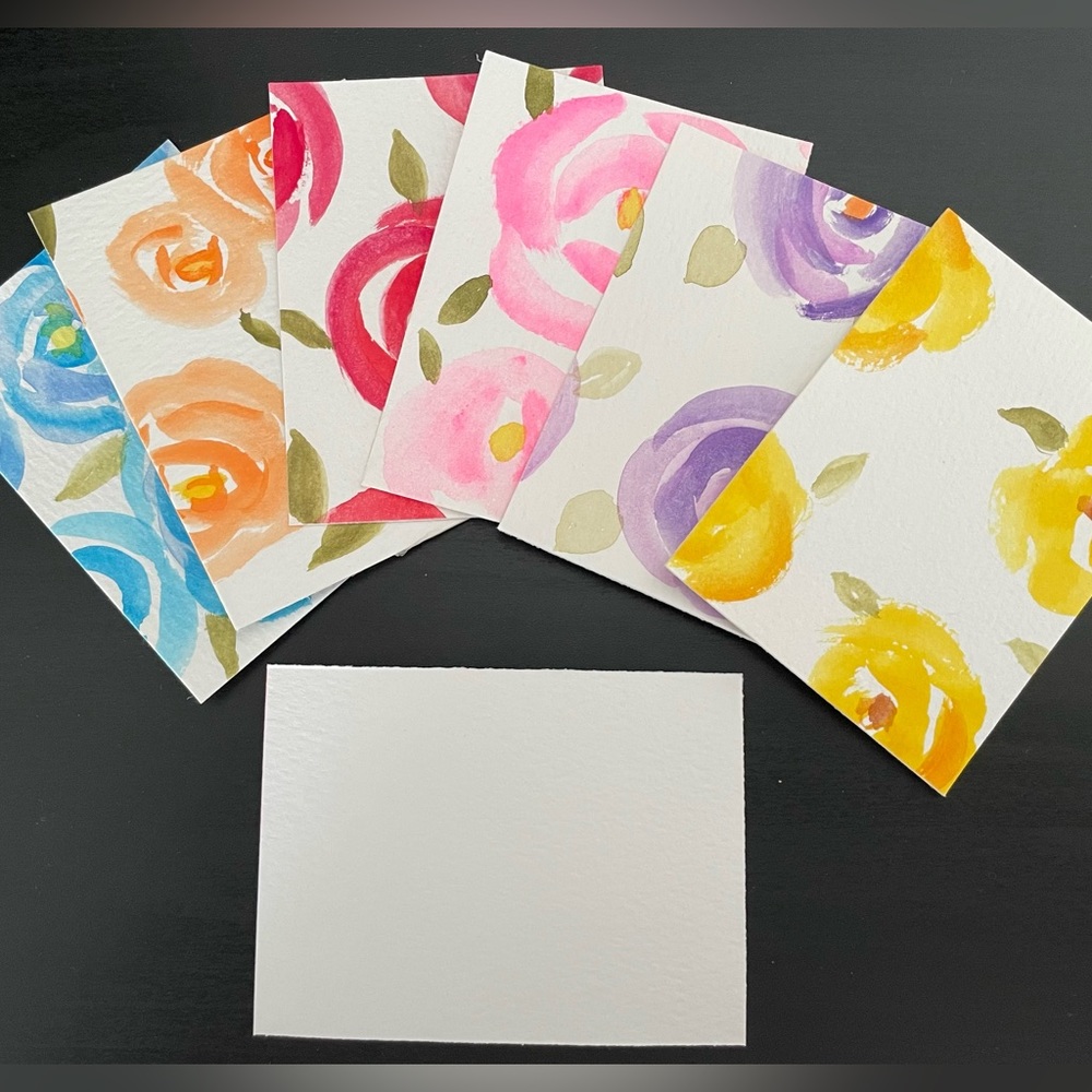 Handcrafted 25 Blank Thank You Cards - Multicolor